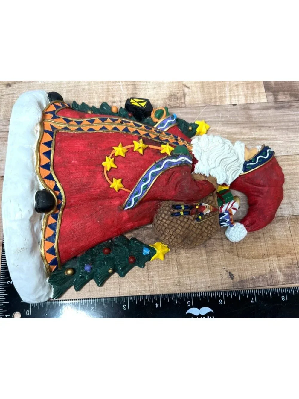 Santa Figurine With Gift Bag & Lantern Door Stop Heavy